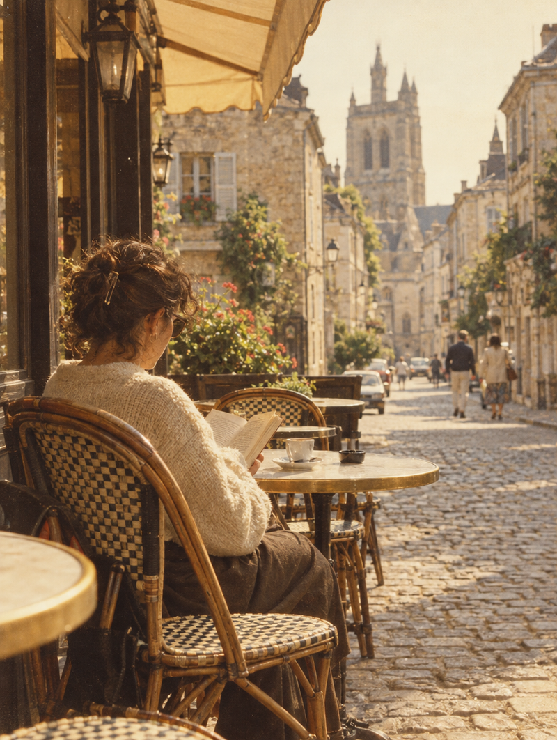Vintage look: a cafe terrace