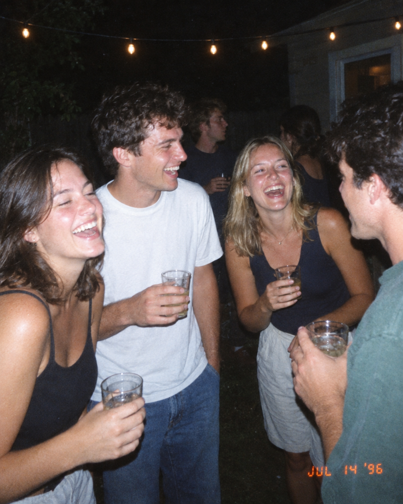 Friends at a backyard party