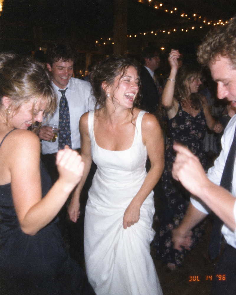 Guests dancing at a wedding